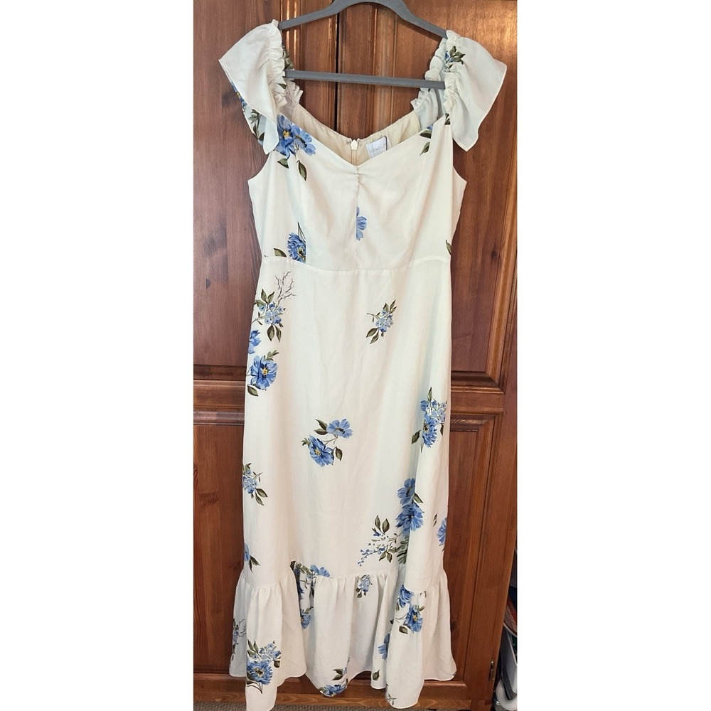 Sugarlips Womens L Spring Dress Lined Flutter Sleeveless Floral